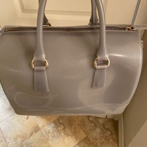 Furla Candy transparent grey bag.